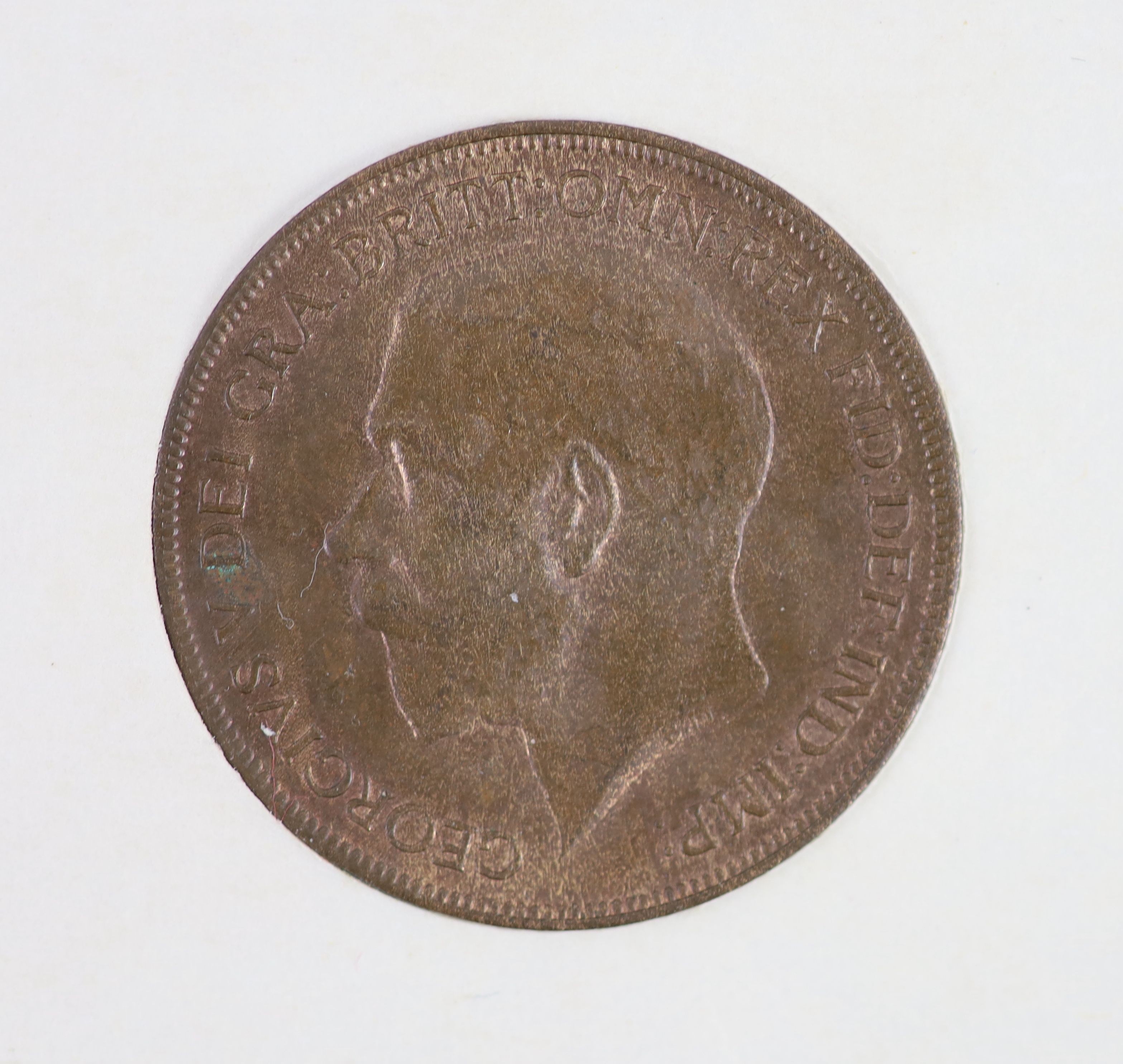 Queen Victoria to Queen Elizabeth II one penny coins, a long run from 1901-1967, the majority good EF to aUNC, including scarce 1904, 1922 and 1926 one pennies, aUNC